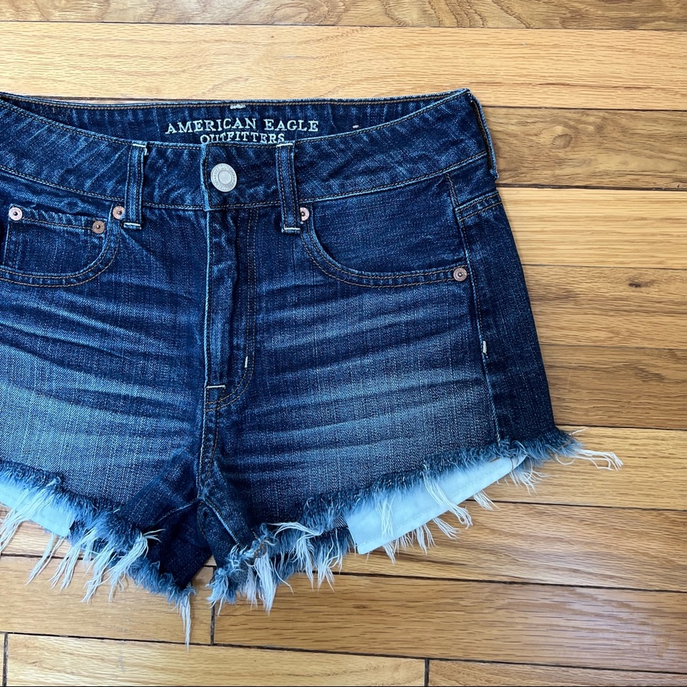 American eagle hi-rise festival cutoff denim jean shorts - Picture 3 of 7